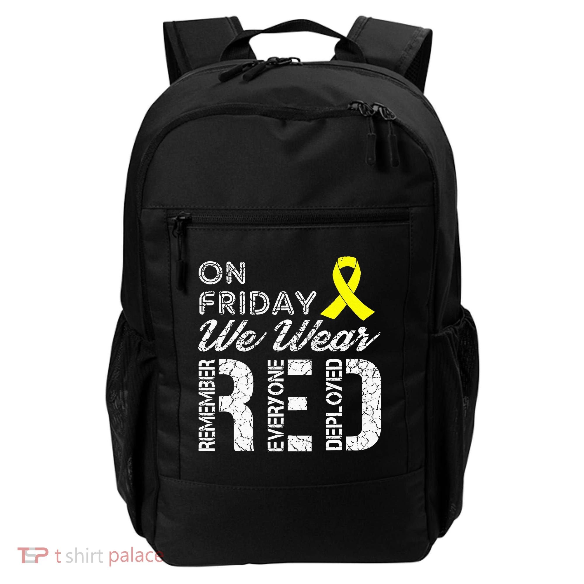 Red Friday Military R.E.D. On Friday We Wear Red Backpack