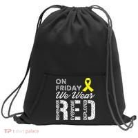 Red Friday Military R.E.D. On Friday We Wear Red Sweatshirt Cinch Pack Bag thumb 0