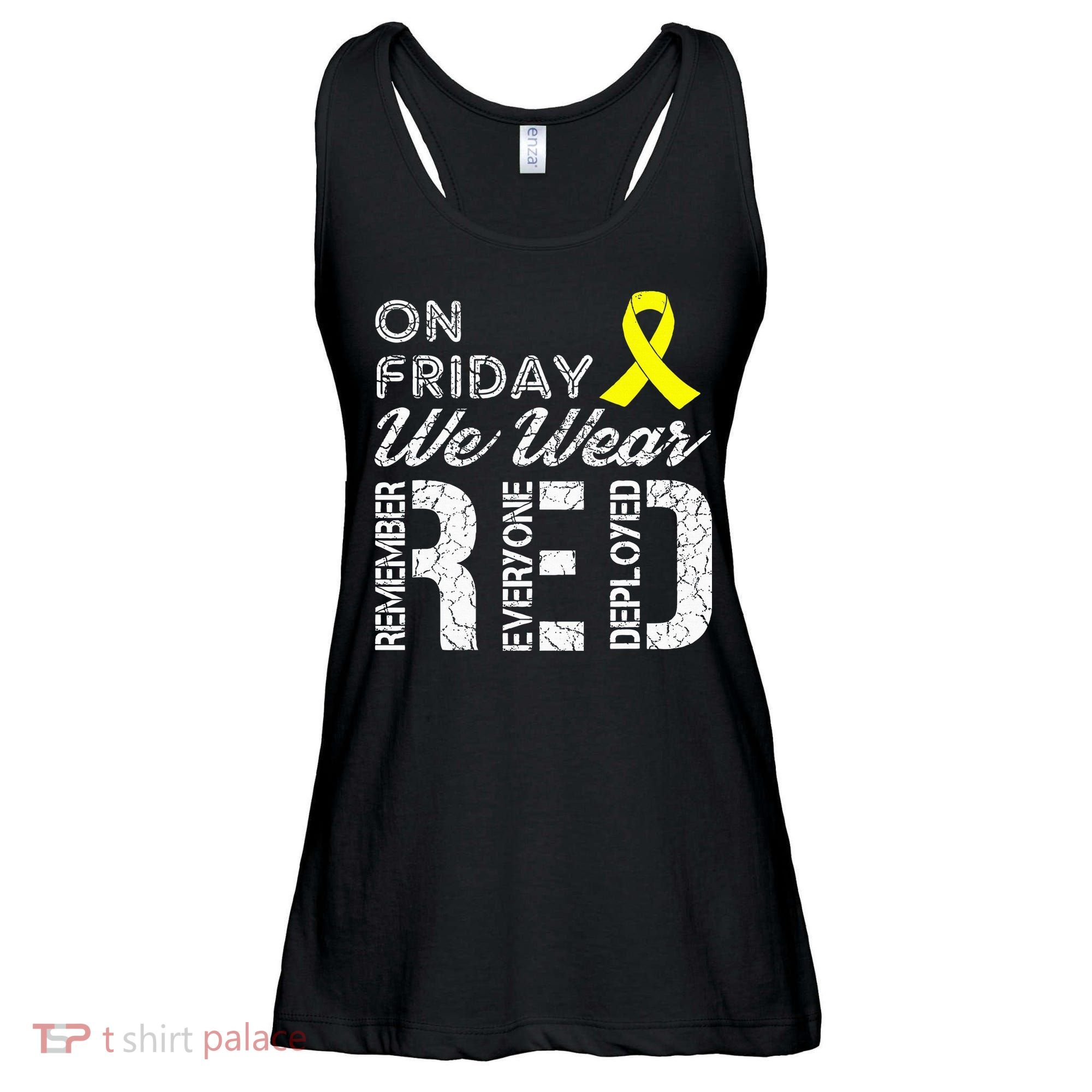 Red Friday Military R.E.D. On Friday We Wear Red Ladies Essential Flowy Tank