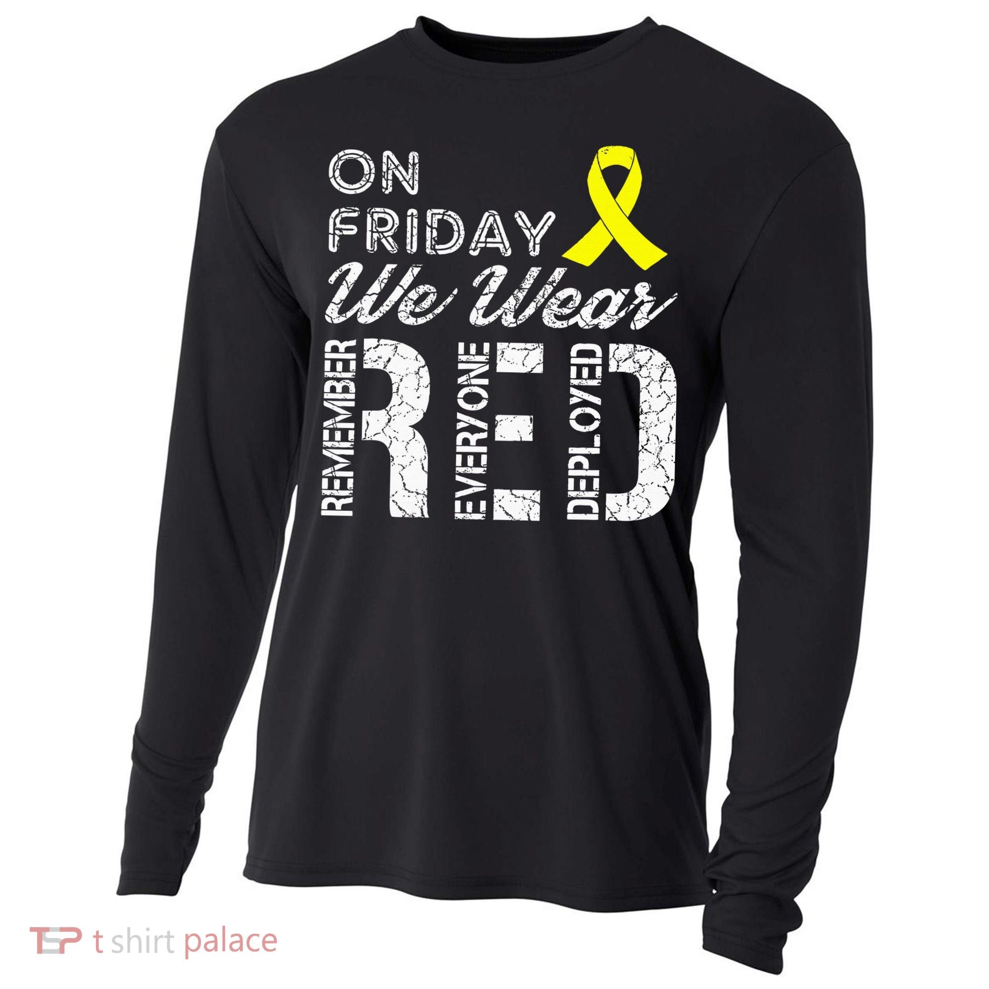 Red Friday Military R.E.D. On Friday We Wear Red Cooling Performance Long Sleeve Crew