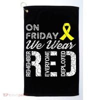 Red Friday Military R.E.D. On Friday We Wear Red Golf Towel thumb 0