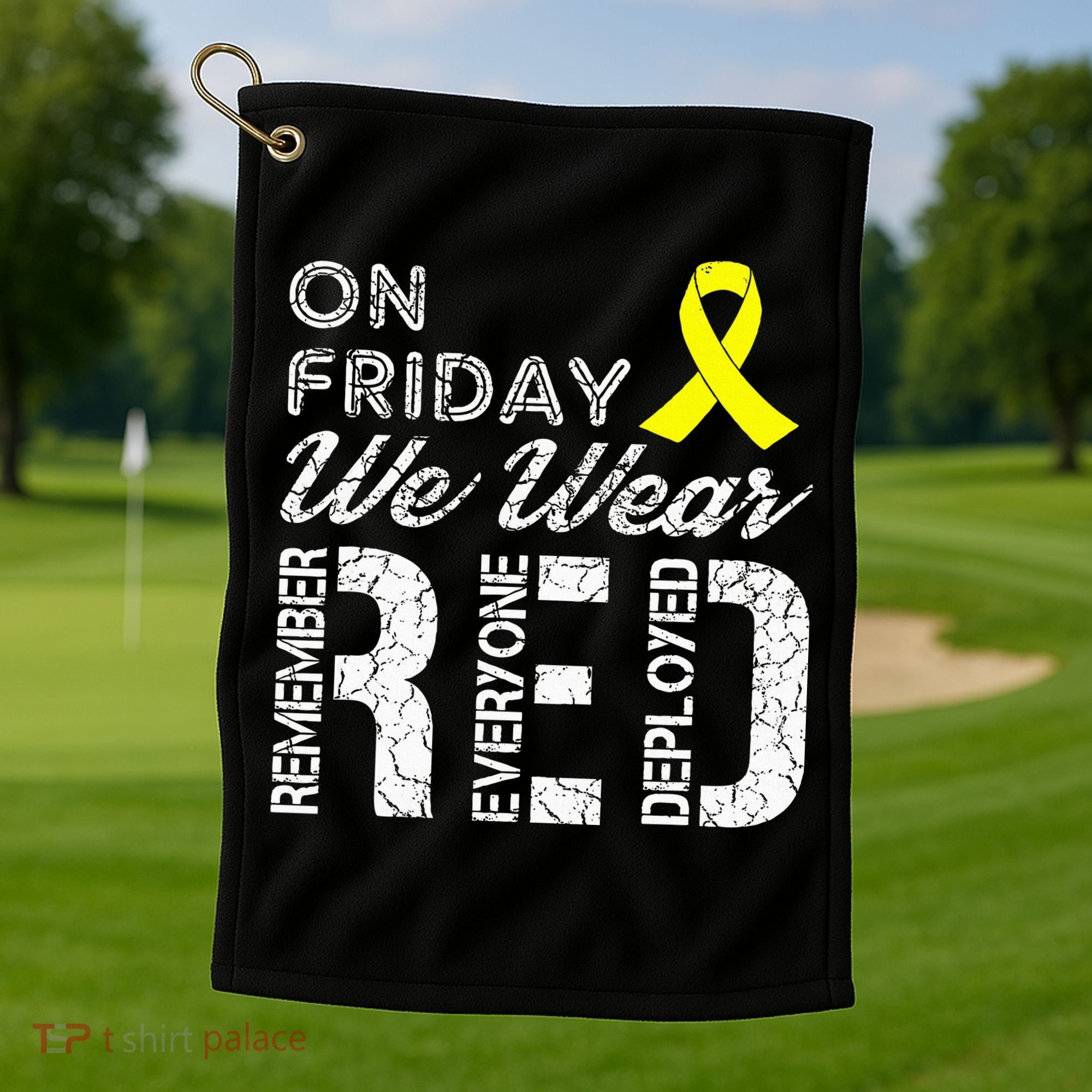 Red Friday Military R.E.D. On Friday We Wear Red Golf Towel
