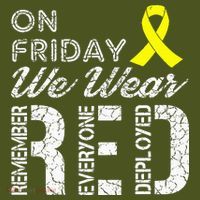 Red Friday Military R.E.D. On Friday We Wear Red The Baniff Cuffed Pom Beanie thumb 2