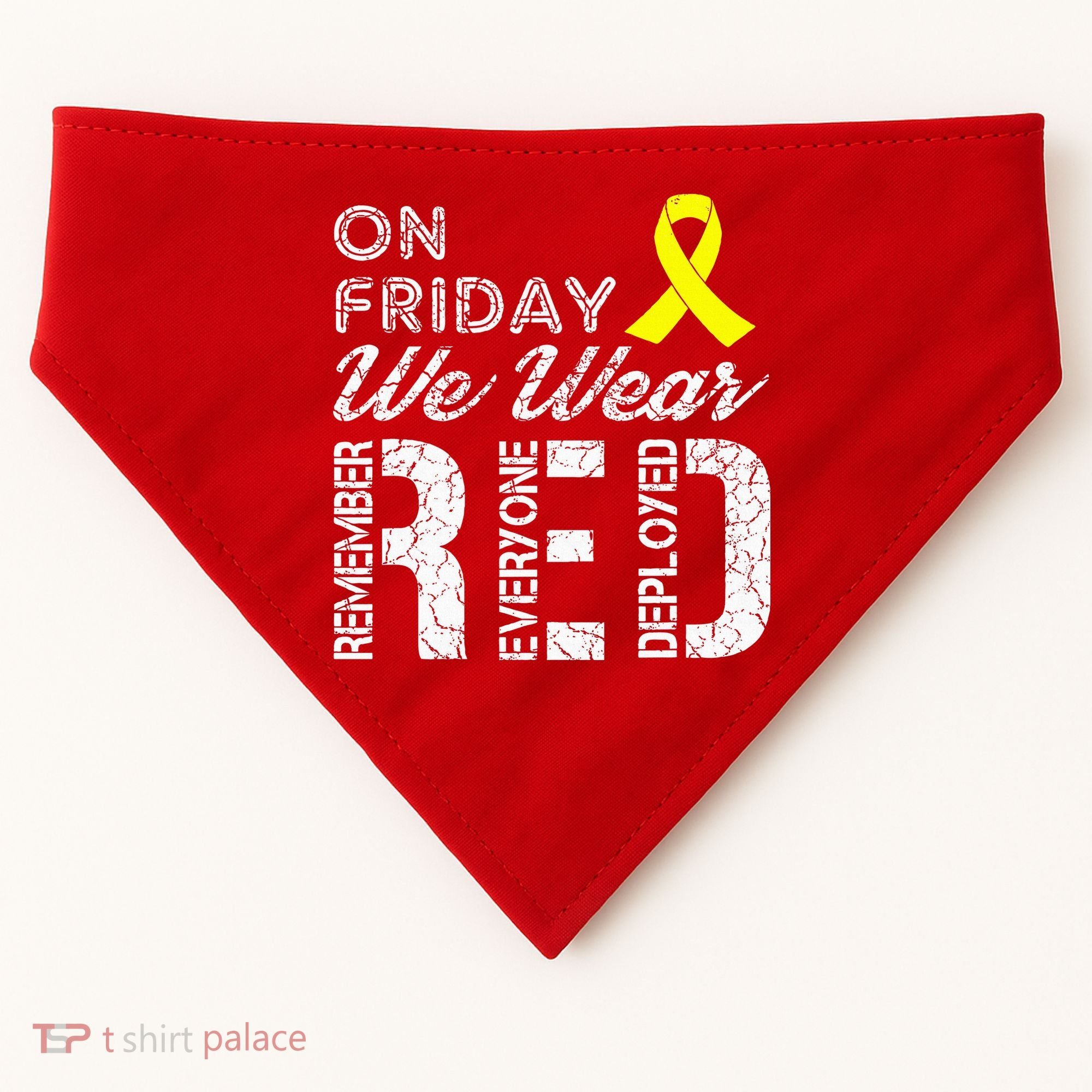 Red Friday Military R.E.D. On Friday We Wear Red USA-Made Doggie Bandana