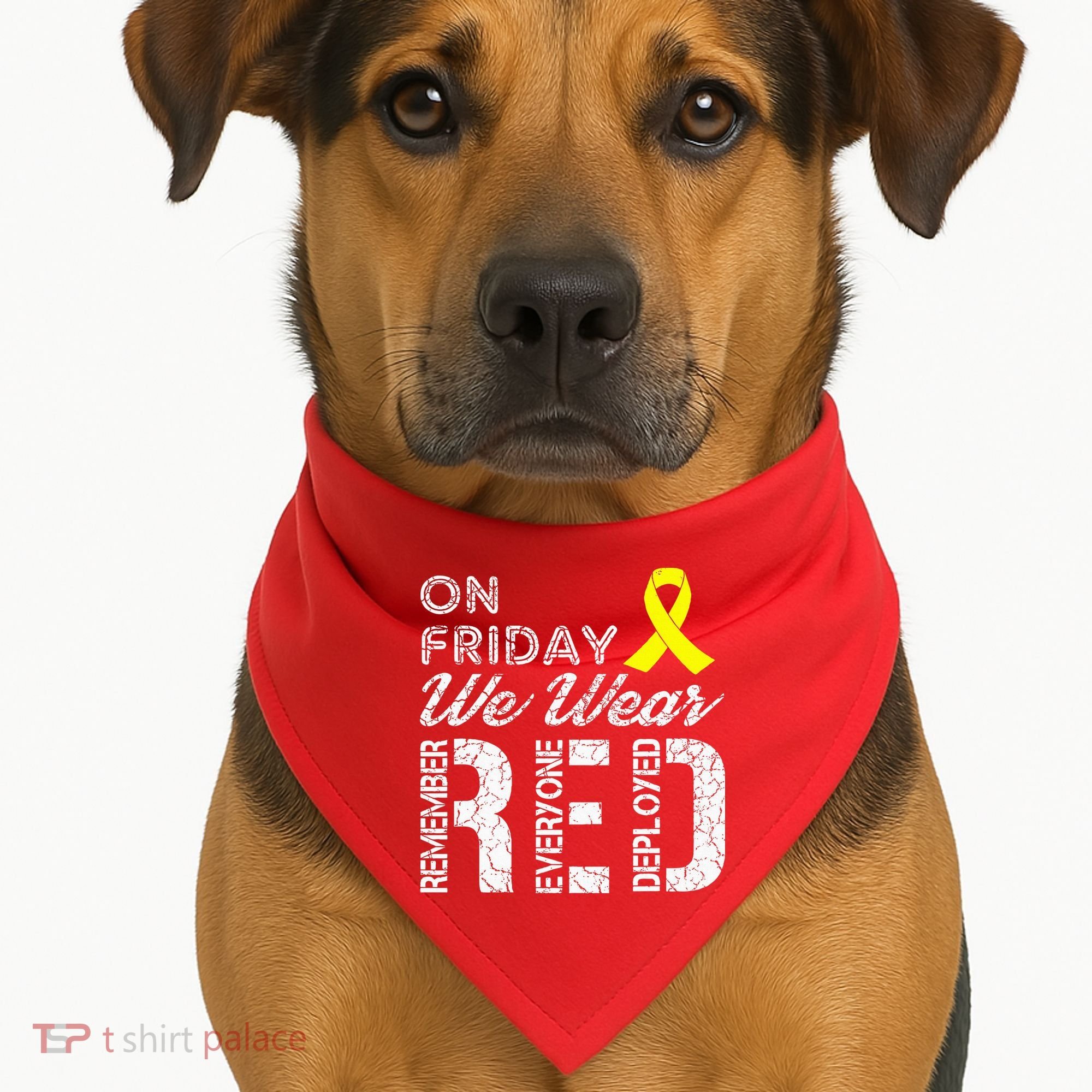 Red Friday Military R.E.D. On Friday We Wear Red USA-Made Doggie Bandana