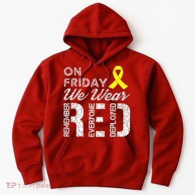 Red Friday Military R.E.D. On Friday We Wear Red Hoodie