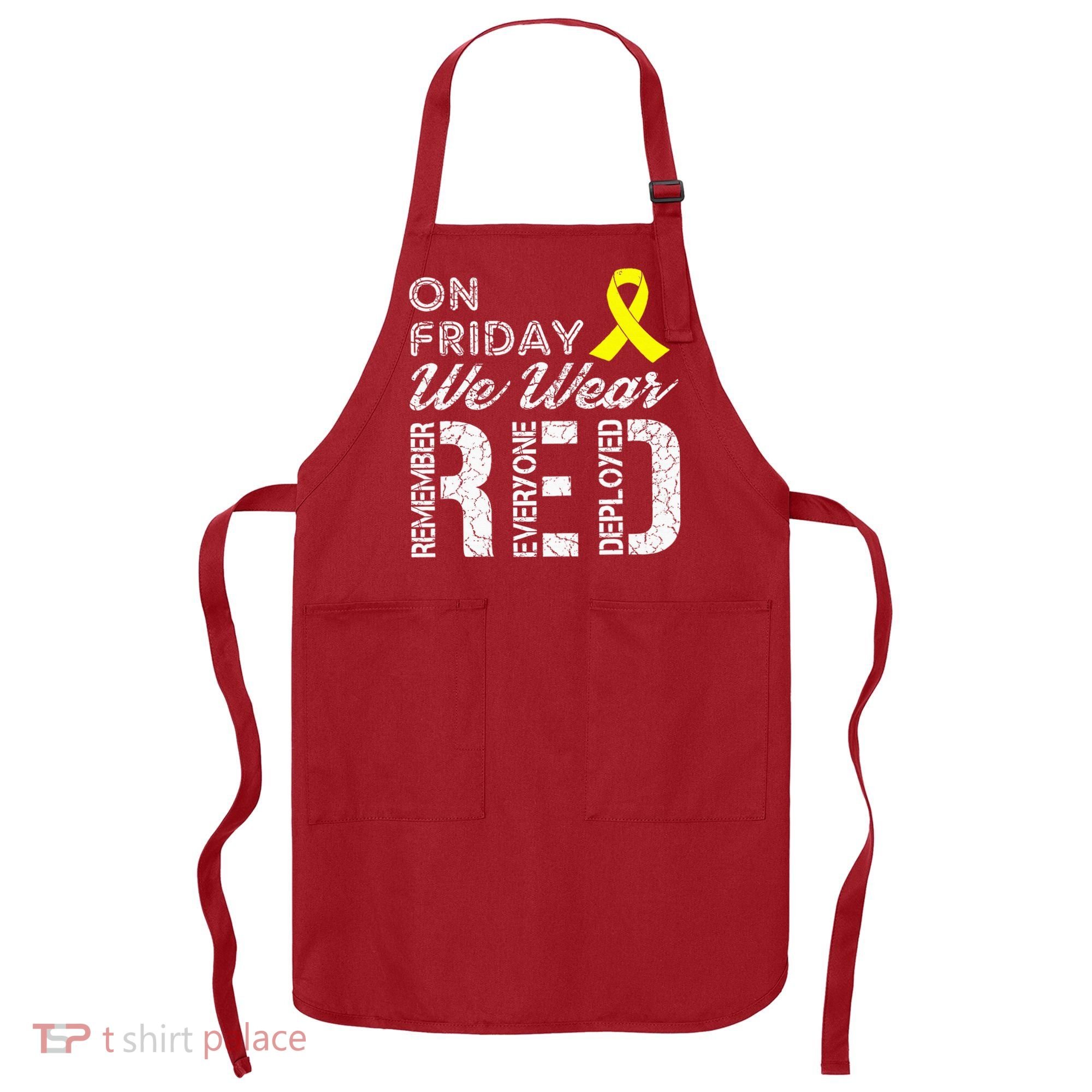 Red Friday Military R.E.D. On Friday We Wear Red Apron