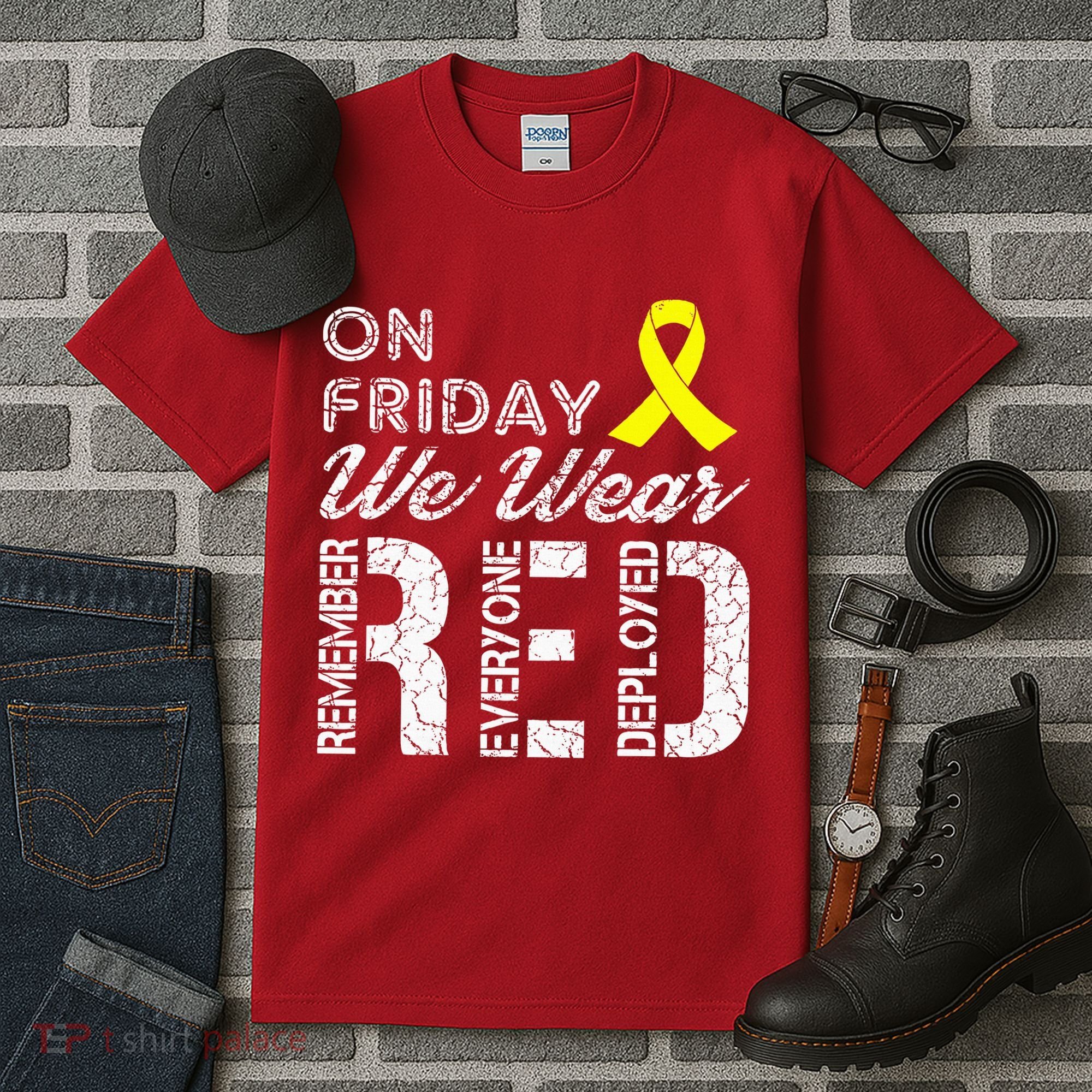 Red Friday Military R.E.D. On Friday We Wear Red Tall T-Shirt