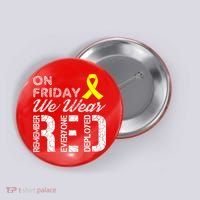 Red Friday Military R.E.D. On Friday We Wear Red Button thumb 0