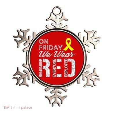 Red Friday Military R.E.D. On Friday We Wear Red Ornament