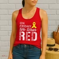Red Friday Military R.E.D. On Friday We Wear Red Women's Tank Top thumb 2