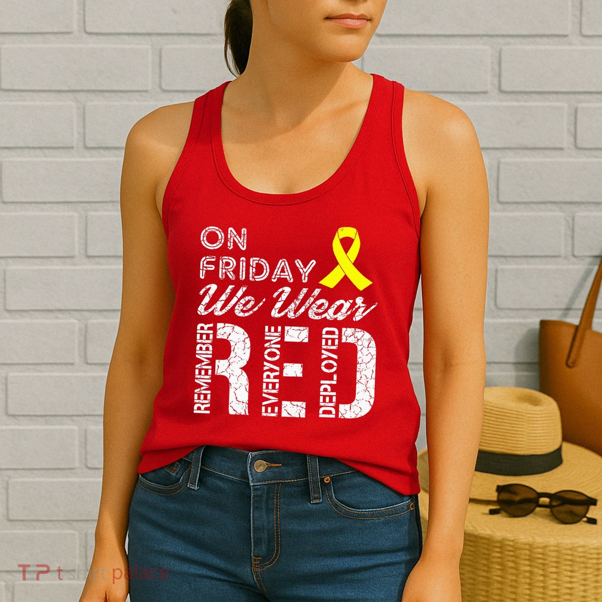 Red Friday Military R.E.D. On Friday We Wear Red Women's Tank Top