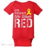 Red Friday Military R.E.D. On Friday We Wear Red Baby Bodysuit thumb 0