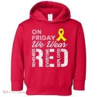 Red Friday Military R.E.D. On Friday We Wear Red Toddler Hoodie thumb 0
