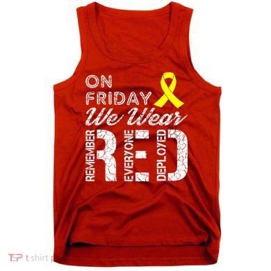 Red Friday Military R.E.D. On Friday We Wear Red Tank Top