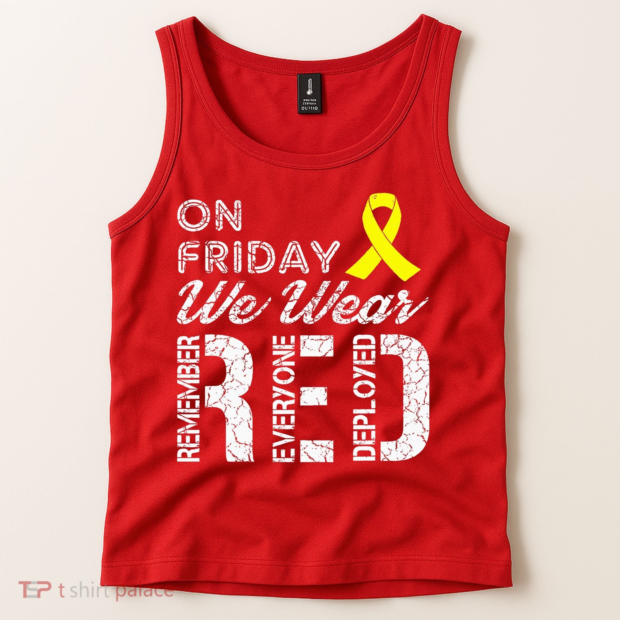 Red Friday Military R.E.D. On Friday We Wear Red Tank Top