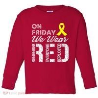 Red Friday Military R.E.D. On Friday We Wear Red Toddler Long Sleeve Shirt thumb 0