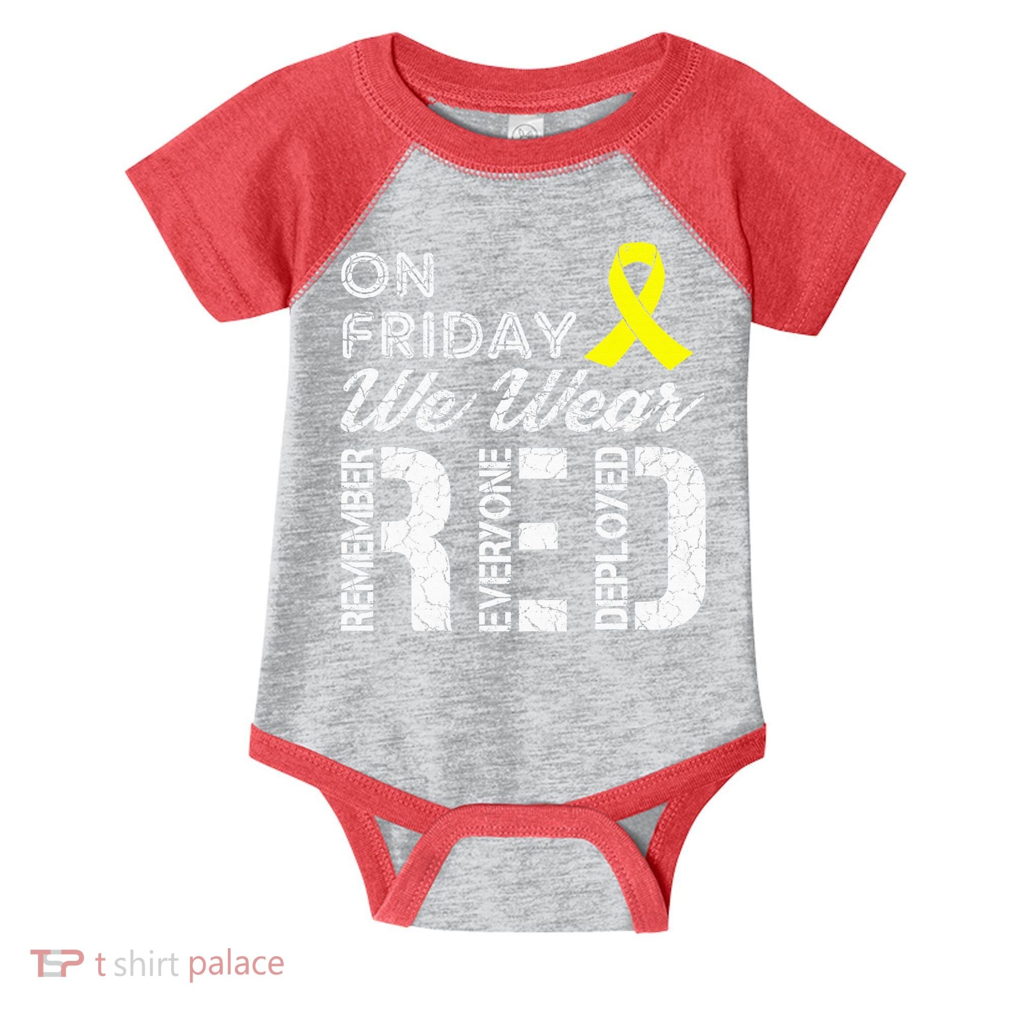 Red Friday Military R.E.D. On Friday We Wear Red Infant Baby Jersey Bodysuit