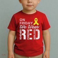 Red Friday Military R.E.D. On Friday We Wear Red Toddler T-Shirt thumb 2