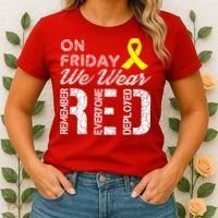 Red Friday Military R.E.D. On Friday We Wear Red Women's T-Shirt thumb 2