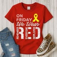 Red Friday Military R.E.D. On Friday We Wear Red Women's T-Shirt thumb 3