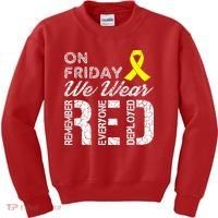 Red Friday Military R.E.D. On Friday We Wear Red Kids Sweatshirt thumb 0