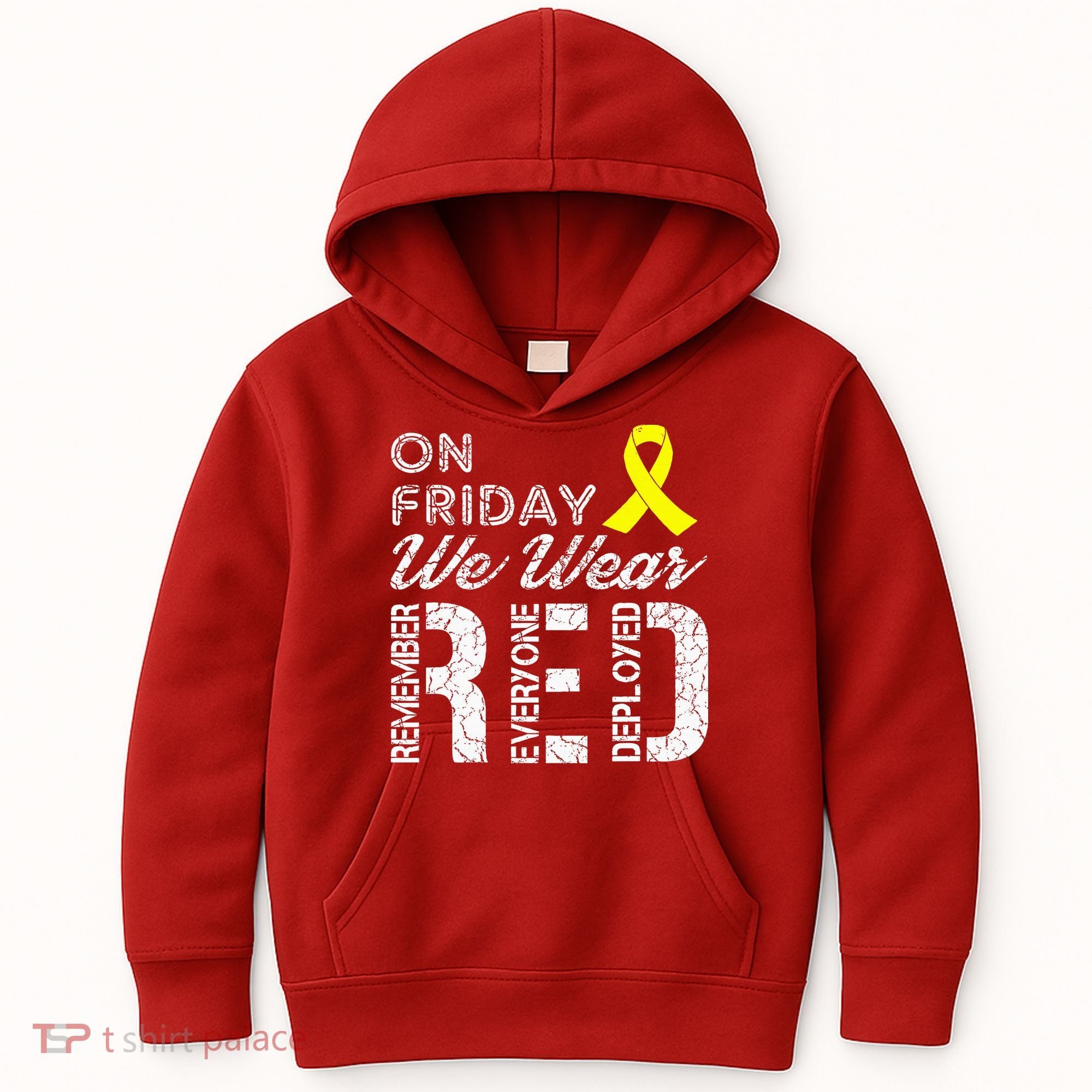 Red Friday Military R.E.D. On Friday We Wear Red Kids Hoodie