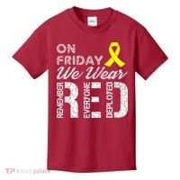 Red Friday Military R.E.D. On Friday We Wear Red Kids T-Shirt thumb 0