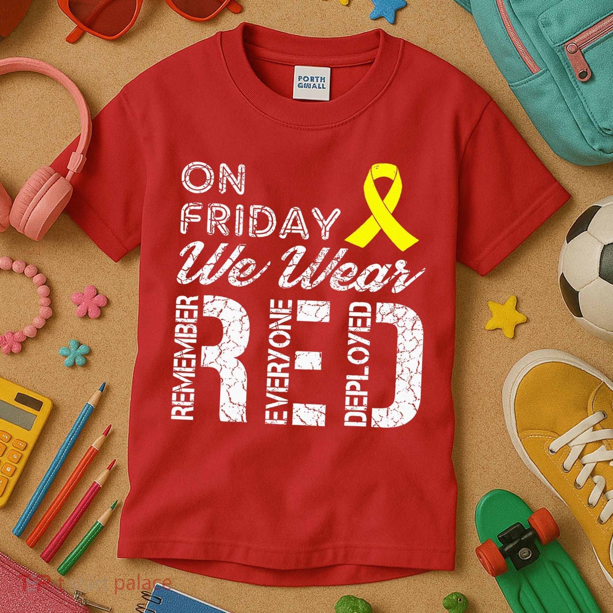 Red Friday Military R.E.D. On Friday We Wear Red Kids T-Shirt