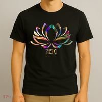 Reiki Filigree Meditation Lotus Flower T-Shirt thumb 3