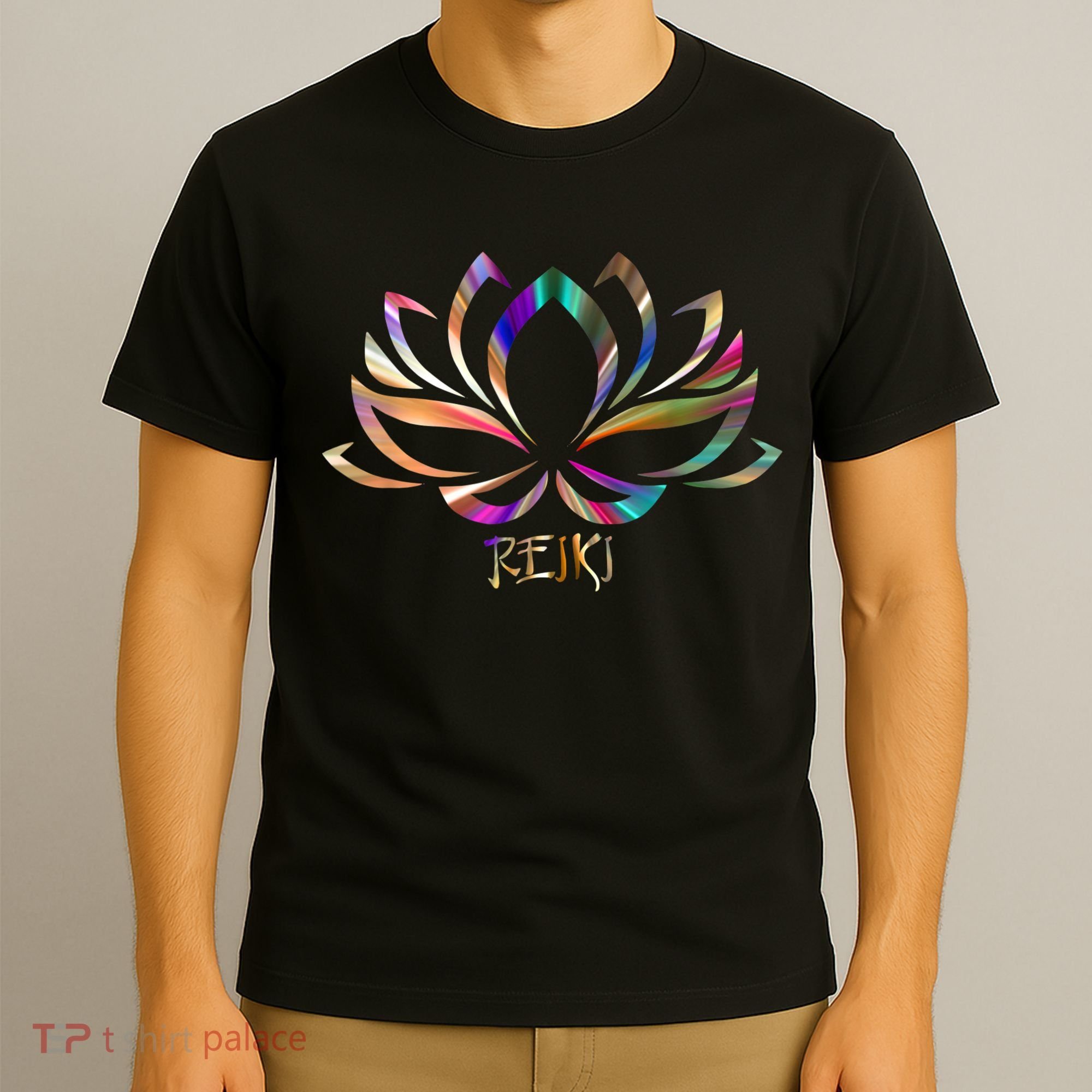 Reiki Filigree Meditation Lotus Flower T-Shirt