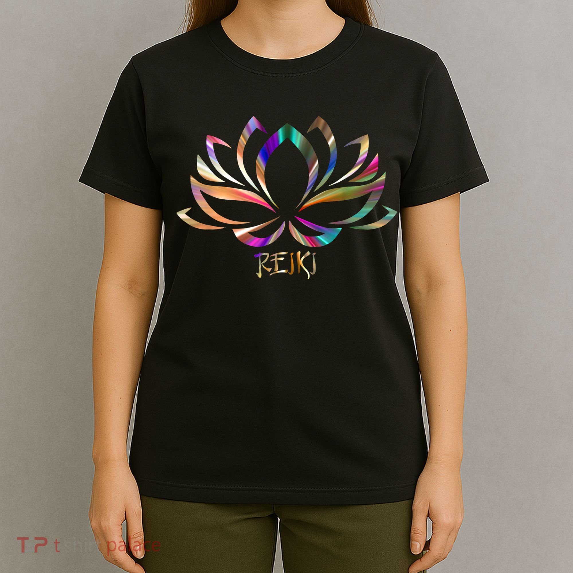 Reiki Filigree Meditation Lotus Flower T-Shirt