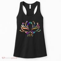 Reiki Filigree Meditation Lotus Flower Women's Tank Top thumb 0