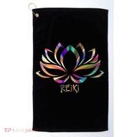 Reiki Filigree Meditation Lotus Flower Golf Towel thumb 0