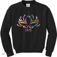 Reiki Filigree Meditation Lotus Flower Kids Sweatshirt thumb 0