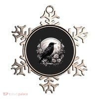 Raven Full Moon Gothic Witchy Crow Roses Mystical Ornament thumb 0