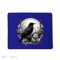 Raven Full Moon Gothic Witchy Crow Roses Mystical Mousepad thumb 0