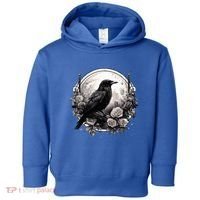 Raven Full Moon Gothic Witchy Crow Roses Mystical Toddler Hoodie thumb 0