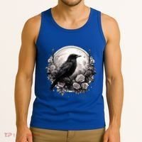 Raven Full Moon Gothic Witchy Crow Roses Mystical Tank Top thumb 3