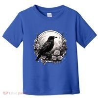 Raven Full Moon Gothic Witchy Crow Roses Mystical Toddler T-Shirt thumb 0