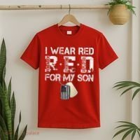Red Friday Military Mom Gift I Wear Red On Friday For My Son T-Shirt thumb 2
