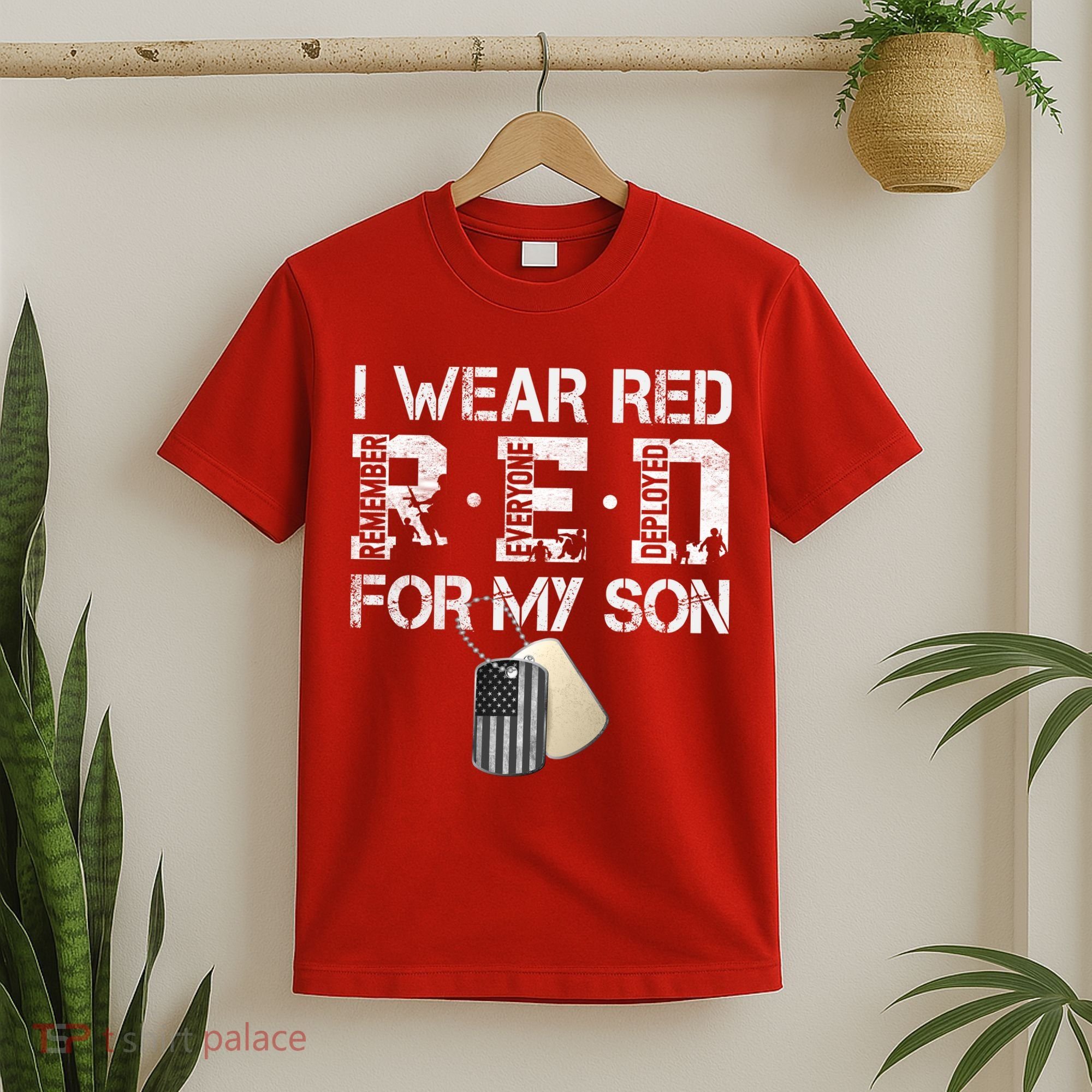 Red Friday Military Mom Gift I Wear Red On Friday For My Son T-Shirt