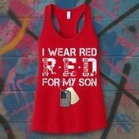 Red Friday Military Mom Gift I Wear Red On Friday For My Son Women's Tank Top thumb 3