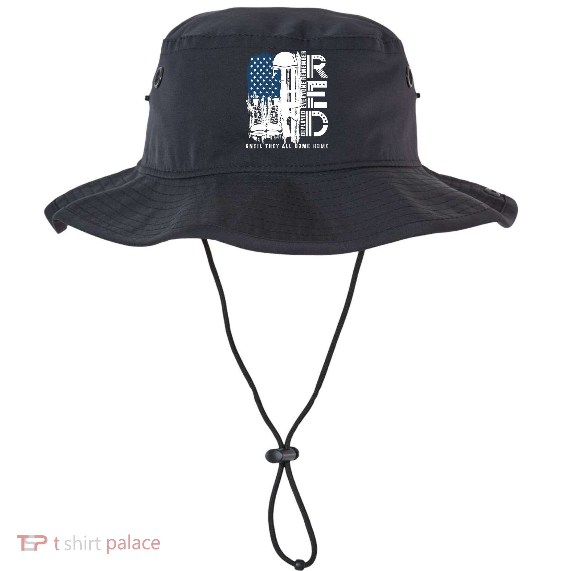 Red Friday Military We Wear Red Support Our Troops US Flag Bucket Hat