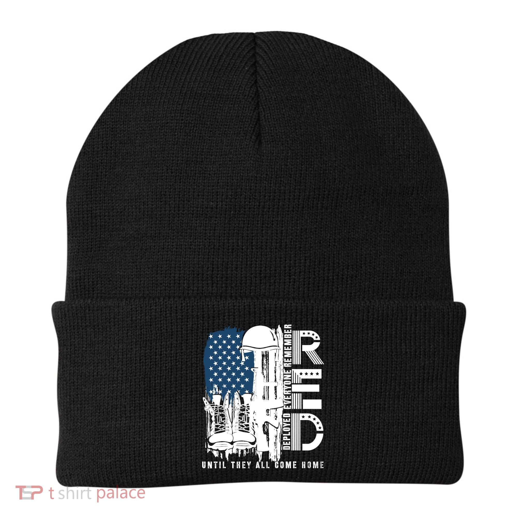Red Friday Military We Wear Red Support Our Troops US Flag Beanie