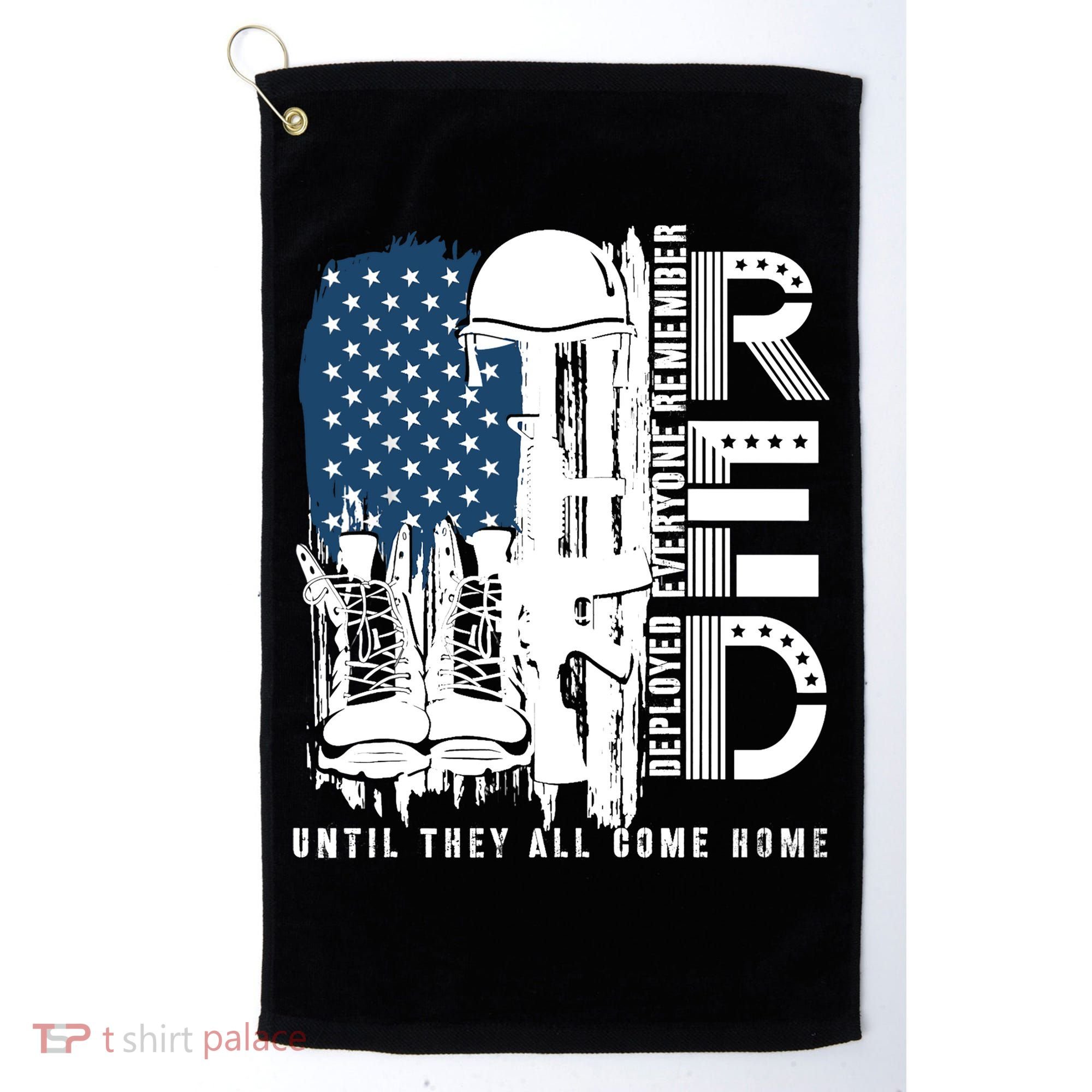 Red Friday Military We Wear Red Support Our Troops US Flag Golf Towel