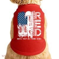 Red Friday Military We Wear Red Support Our Troops US Flag Doggie Tank thumb 0
