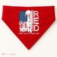 Red Friday Military We Wear Red Support Our Troops US Flag USA-Made Doggie Bandana thumb 0