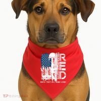 Red Friday Military We Wear Red Support Our Troops US Flag USA-Made Doggie Bandana thumb 1