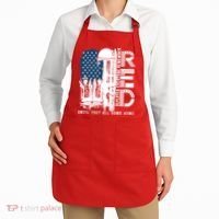 Red Friday Military We Wear Red Support Our Troops US Flag Apron thumb 2